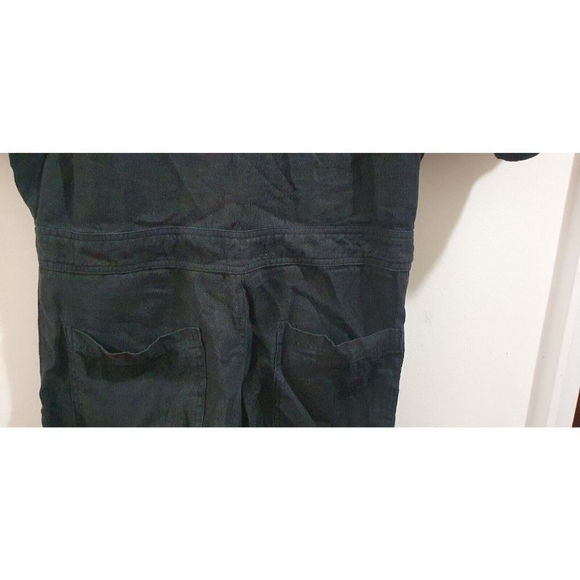 Mate The Label Linen Short Sleeve Black Jumpsuit Size M - Picture 8 of 13